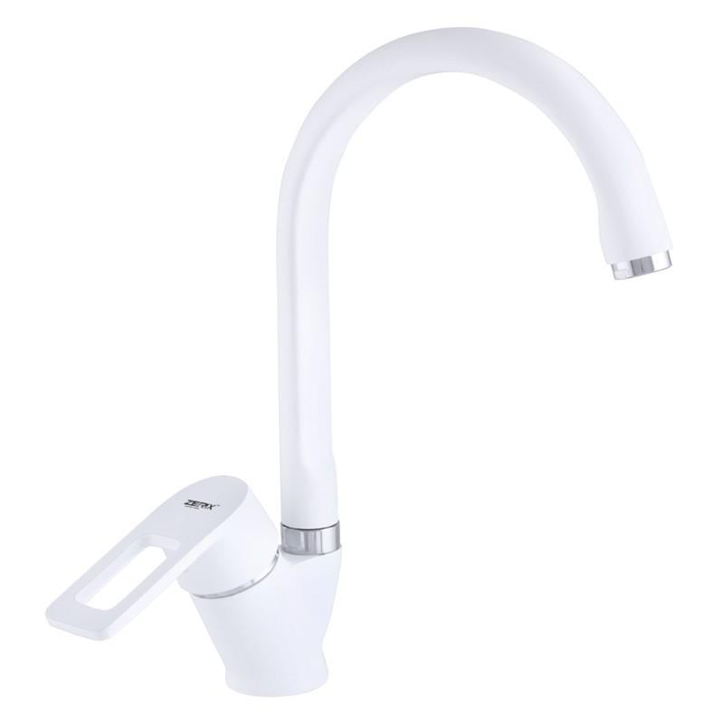 Смеситель для кухни Zerix Z5130-7 Белый (ZX0361)