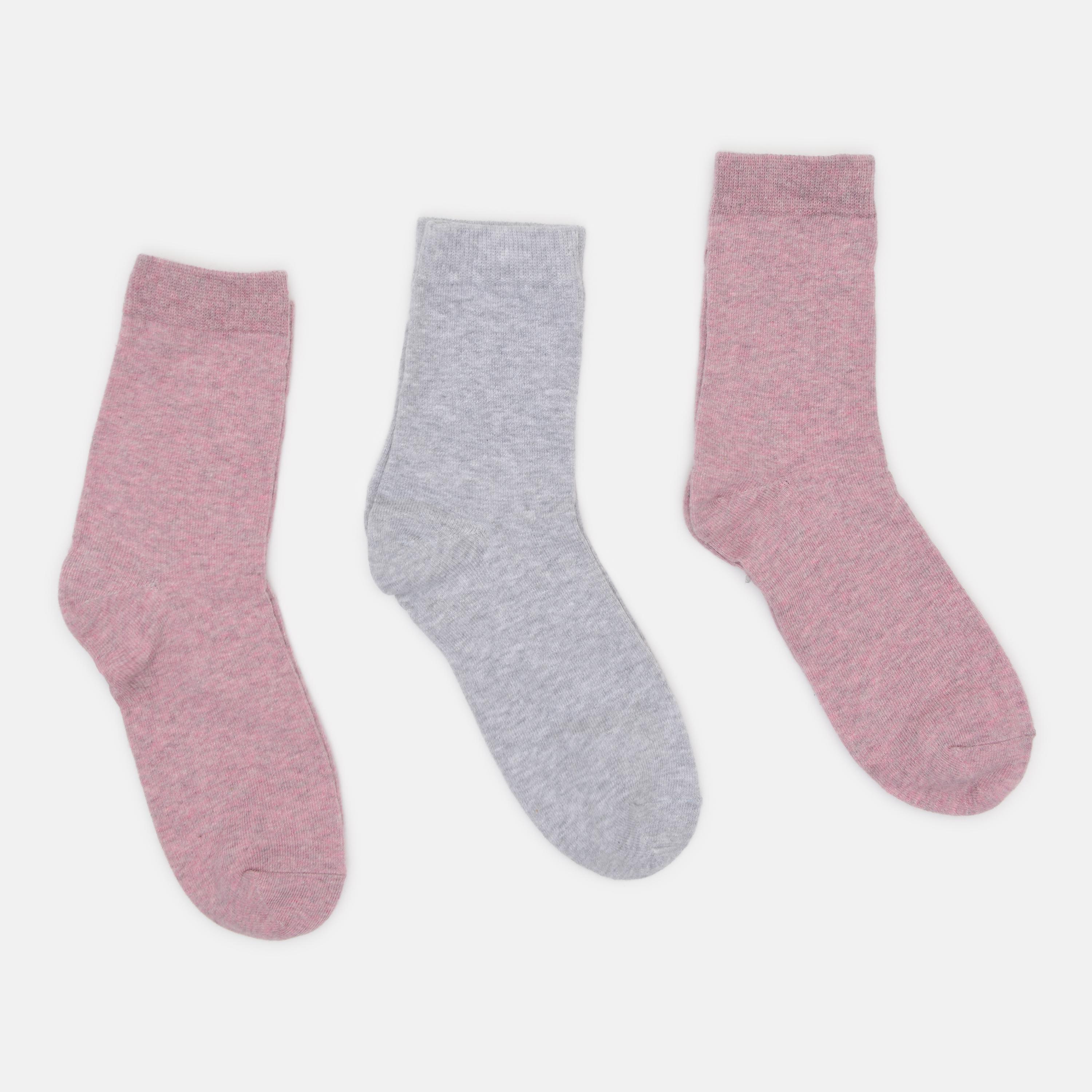 Шкарпетки C&A р. 35-38 3 пари Сірий/Рожевий (240952147)