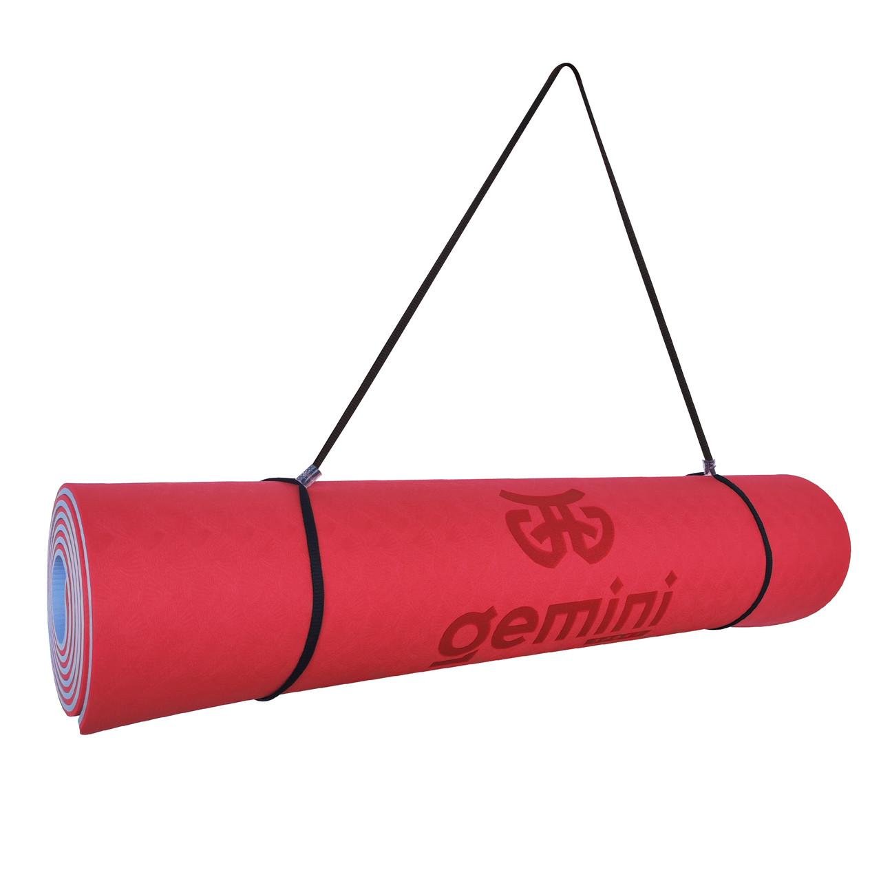 Килимок для фітнесу та йоги Gemini Pro GE-6RLB TPE/TC 6 мм (14729328) - фото 5