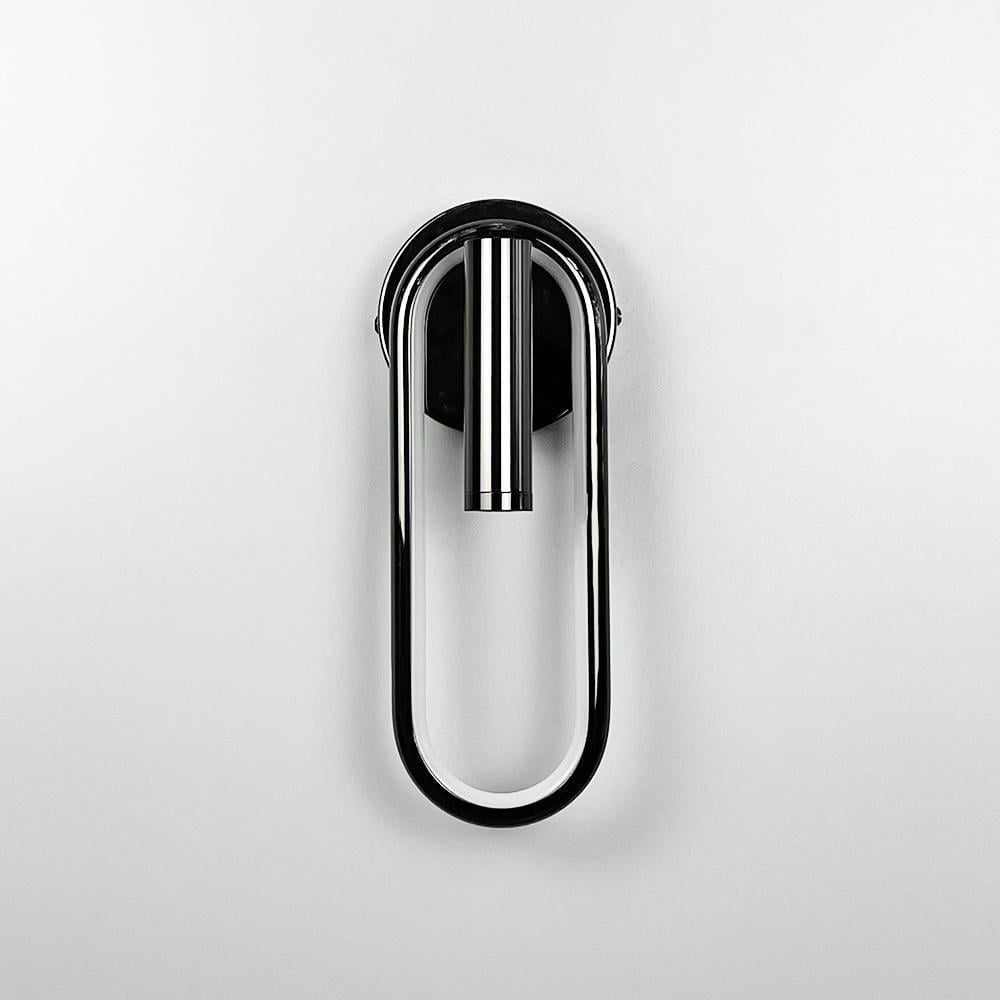 Бра со светодиодным овалом и спотом Line.F WB 22/2 BK Черный глянцевый (3434_6743)