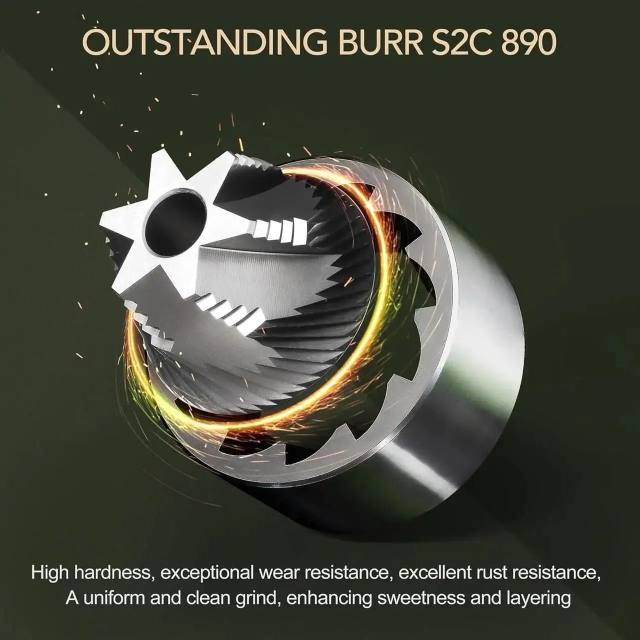 Кофемолка ручная Timemore Chestnut S3 Grinder Green с коническими стальными жерновами (TS3GR) - фото 6 Кофемолка ручная Timemore Chestnut S3 Grinder Green с коническими стальными жерновами (TS3GR) - фото 6