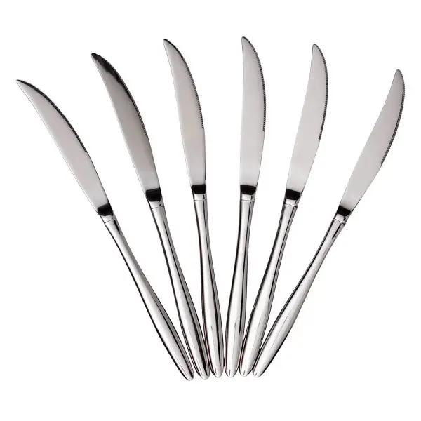 Набір столових ножів для сервірування Yiwu із нержавіючої сталі 6 шт. Сріблястий (147-107-HP-8-31)