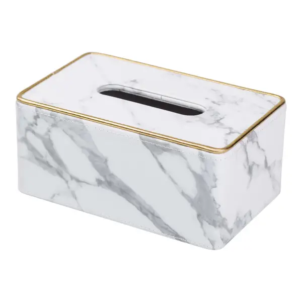 Серветниця прямокутна YIWU з екошкіри та корпусом із МДФ 25х13,5х10 см Білий (147-107- HP-3-202) - фото 4 Серветниця прямокутна YIWU з екошкіри та корпусом із МДФ 25х13,5х10 см Білий (147-107- HP-3-202) - фото 4