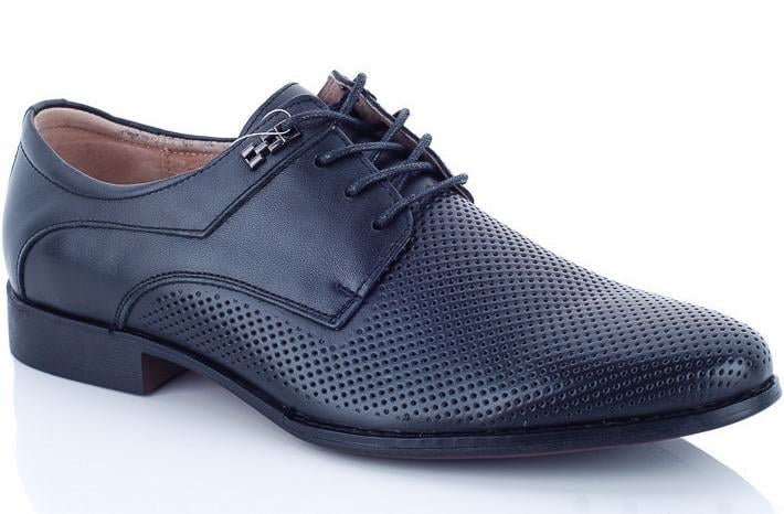 Туфли перфорированные KangFu C1592-3 кожаные р. 43 Черный (43034)