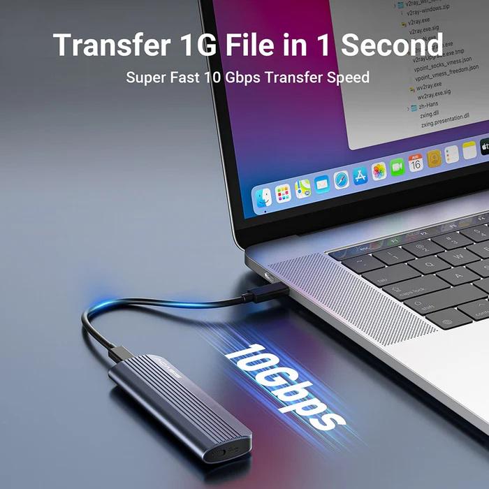 Зовнішня кишеня Acasis EC-6602 m.2 NVME SSD з підключенням USB Type-C Сірий (2394) - фото 3 Зовнішня кишеня Acasis EC-6602 m.2 NVME SSD з підключенням USB Type-C Сірий (2394) - фото 3