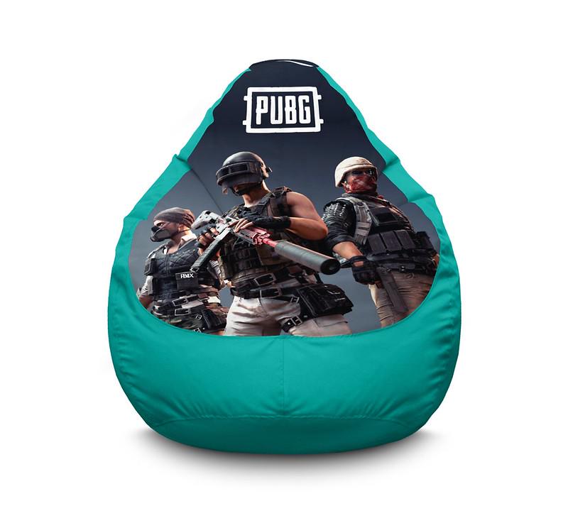 Кресло мешок iPuff PUBG Team 2 Оксфорд XL 80x110 см Бирюзовый