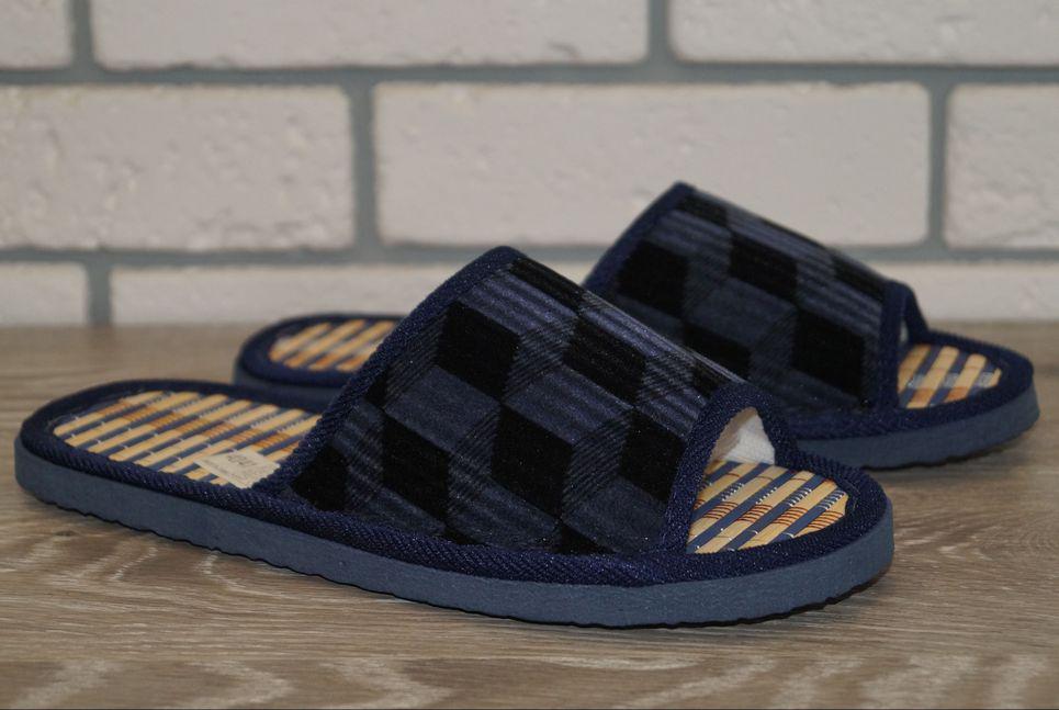 Тапочки комнатные мужские Deshman YK1-1 р. 44/45 28,5 см Синий (31531-4445)