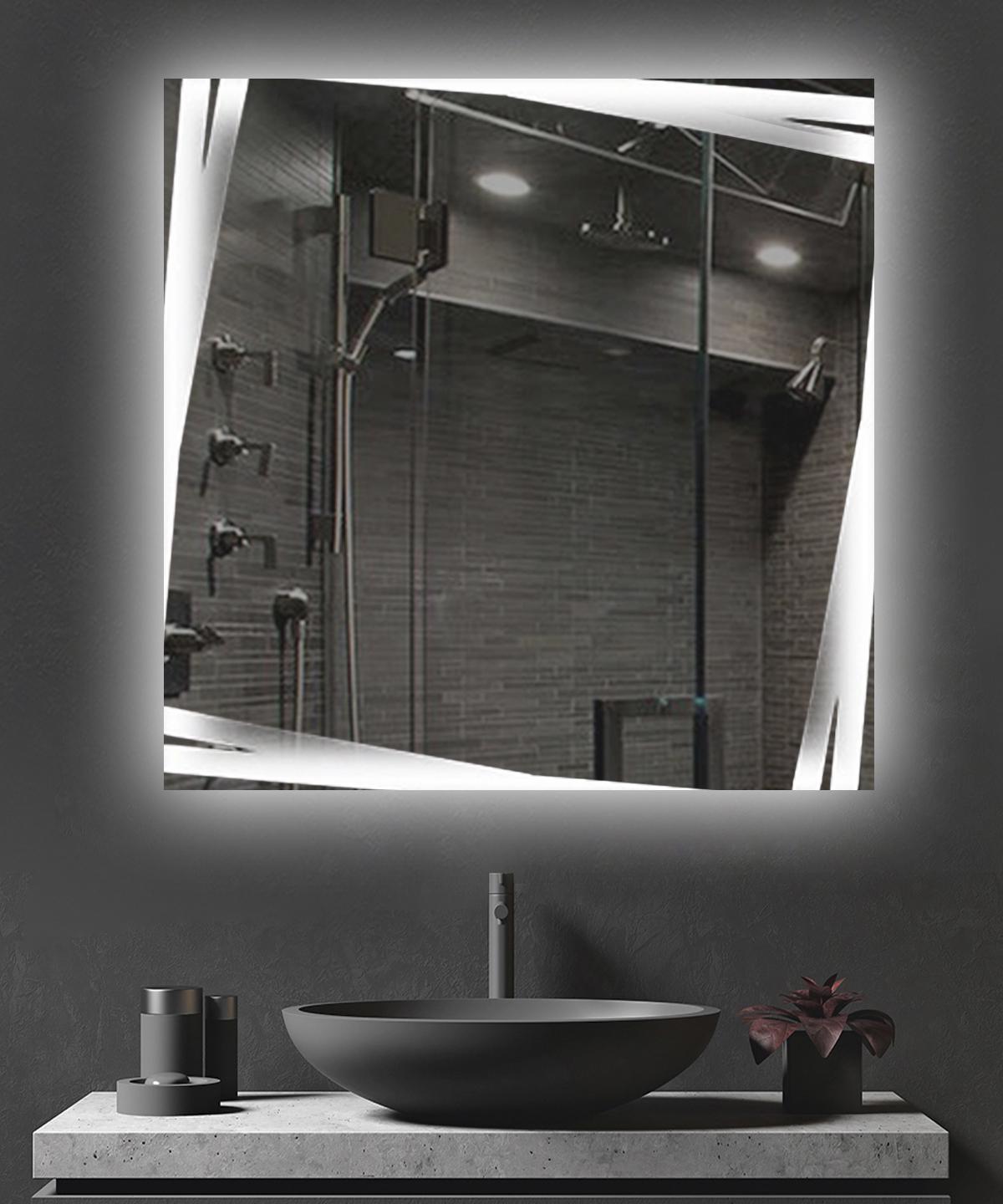 Зеркало Dim Dzerkal MERGO с LED-подсветкой 70х100 см (1434)