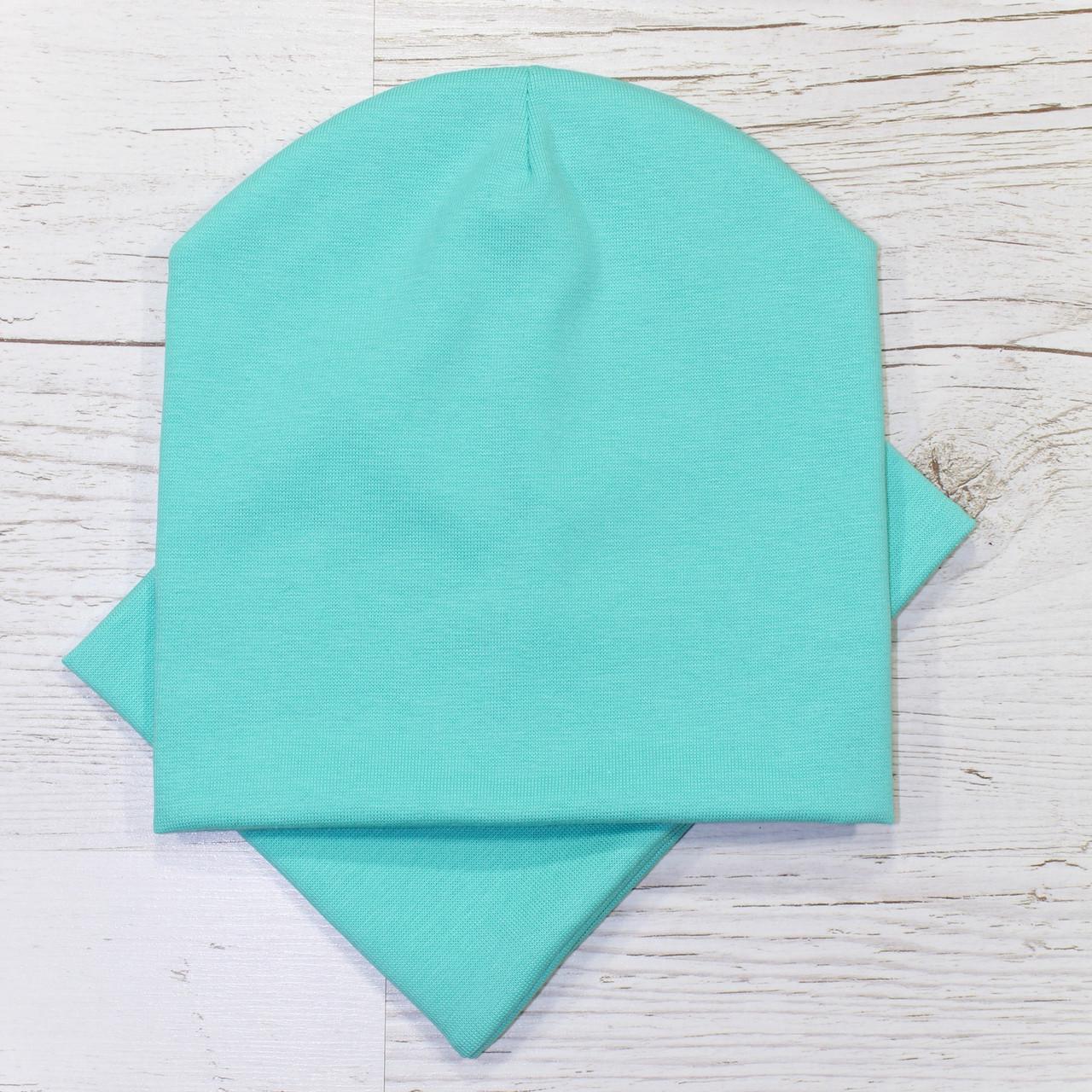 Детская шапка с хомутом Kahta р. 48-52 Бирюзовый (OC-381)