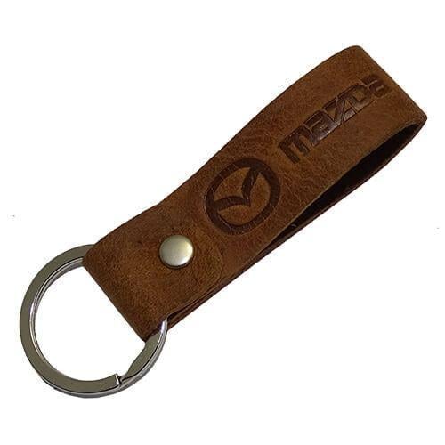 Брелок автомобильный кожаный c лого Mazda