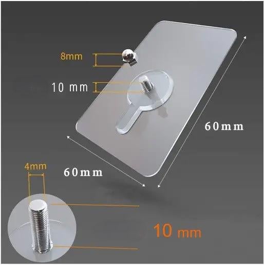 Держатель универсальный без сверления стенок на липучке 10 мм 10 шт. - фото 12