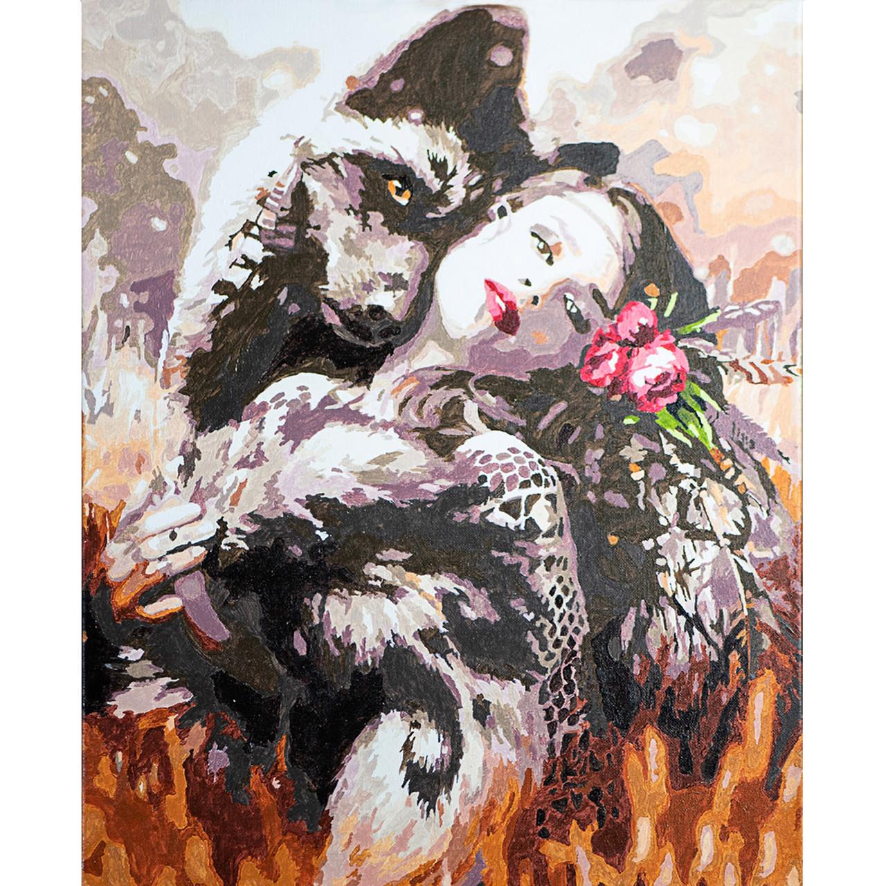 Картина по номерам Strateg Премиум Таинственная природа с лаком 40х50 см (VA-3077)