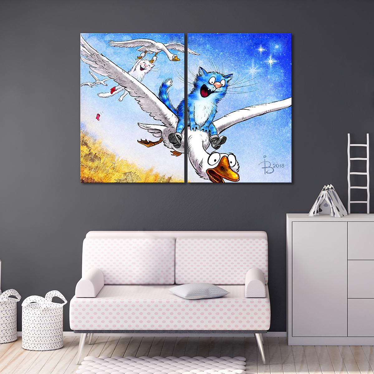 Модульная картина Фантазия до мажор 2 модуля 30х45 см