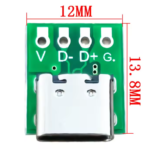 Гніздо роз'єм USB Type-C 3.1 16 pin під пайку (c5de99c8) - фото 2