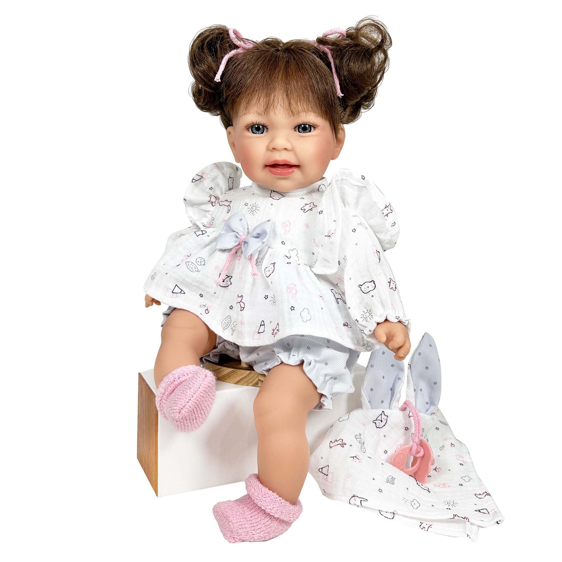 Кукла испанская звуковая Nines d`Onil с волосами интерактивная в коробке 40 см