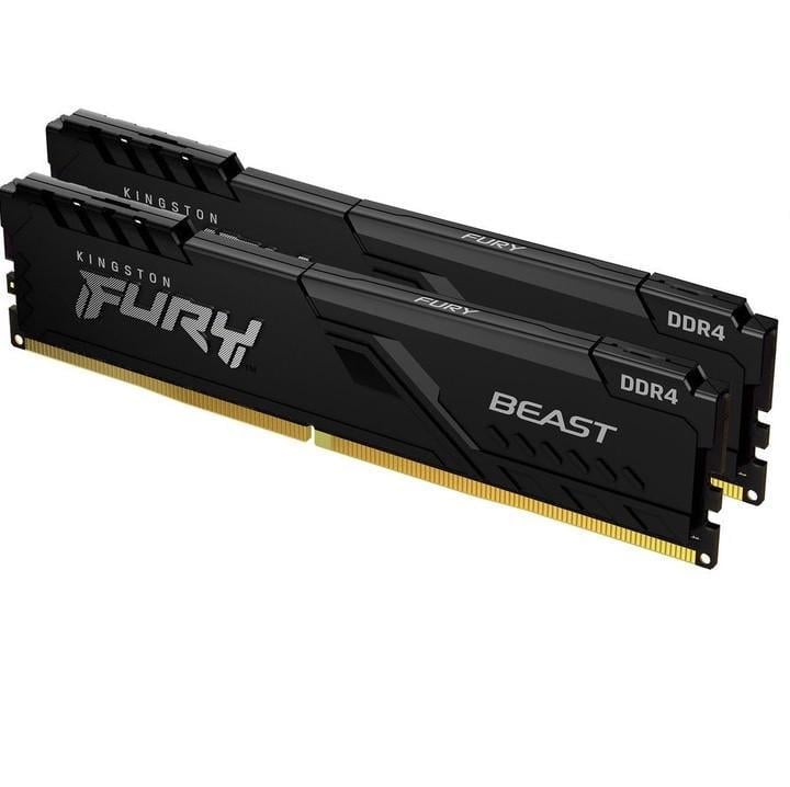 Оперативна пам'ять Kingston Fury Beast 16 Gb Kit DDR4/3200 MHz 16-18-18/1.35V/з радіатором (KF432C16BBK2/16WP)