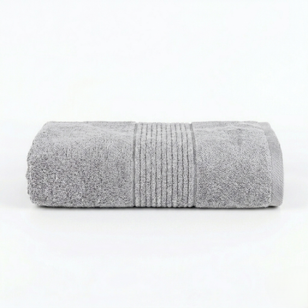 Полотенце махровое Aisha Stripy 70х140 см 550 г/м2 Светло-серое (35833587)