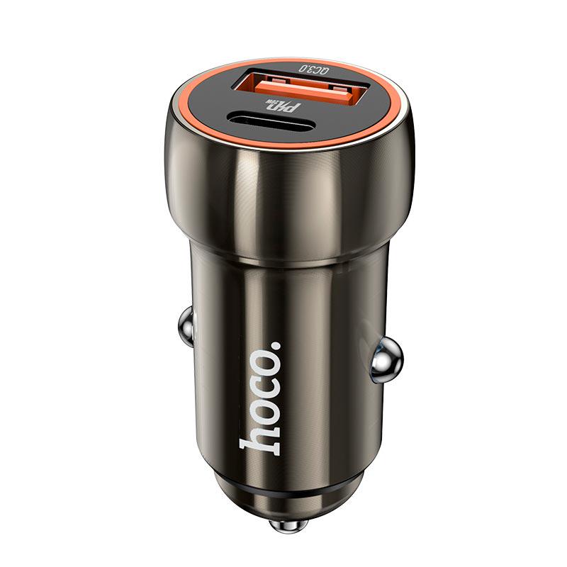 Адаптер автомобільний Hoco Blue Whale Car Charger Z46 PD/QC 30W 3A Black (10441200)