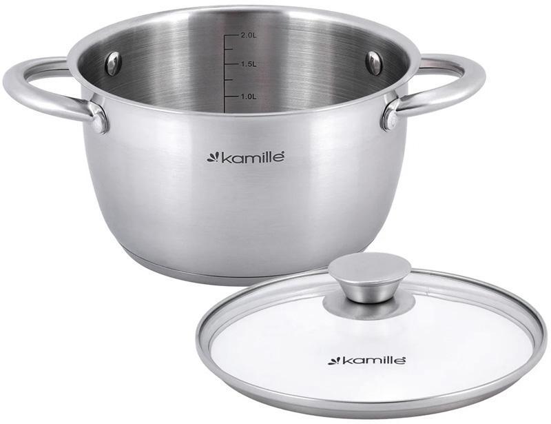 Набір каструль Kamille Gladys з нержавіючої сталі/ з мірною шкалою 1,5/2 /3 л - фото 4 Набір каструль Kamille Gladys з нержавіючої сталі/ з мірною шкалою 1,5/2 /3 л - фото 4