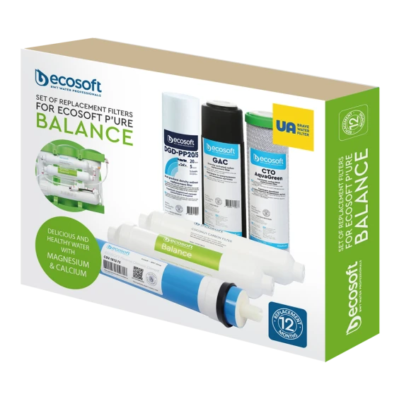 Картриджі змінні для Ecosoft P’URE Balance і Ecosoft SENSE на 12 місяців - фото 1 Картриджі змінні для Ecosoft P’URE Balance і Ecosoft SENSE на 12 місяців - фото 1
