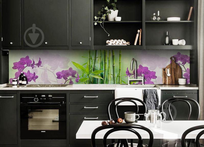 Наклейка виниловая кухонный фартук Zatarga "3Д бамбук Орхидеи" 600х2500 мм Наклейка виниловая кухонный фартук Zatarga "3Д бамбук Орхидеи" 600х2500 мм