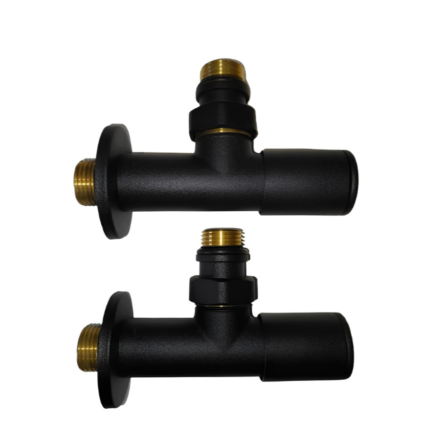 Краны радиаторные Rastas 1/2x1/2" угловые Черный (TPT-109613)