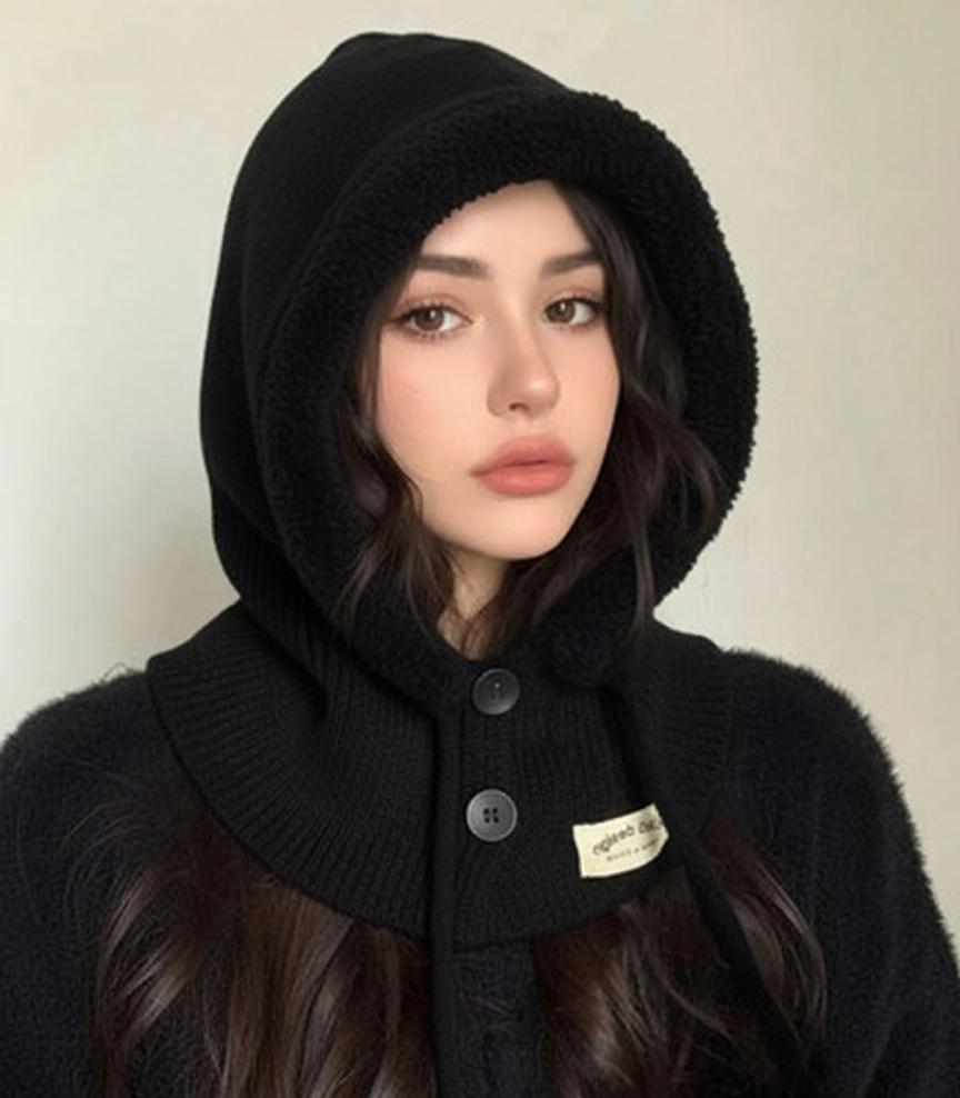 Капор унисекс теплый 1177 One size Черный (014891) - фото 3 Капор унисекс теплый 1177 One size Черный (014891) - фото 3