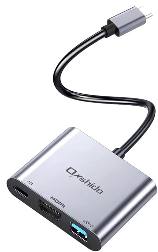 Док-станция Onshida 3в1 USB-C HDMI адаптер 4K 100W для Nintendo Switch MacBook Серый (2903334105)