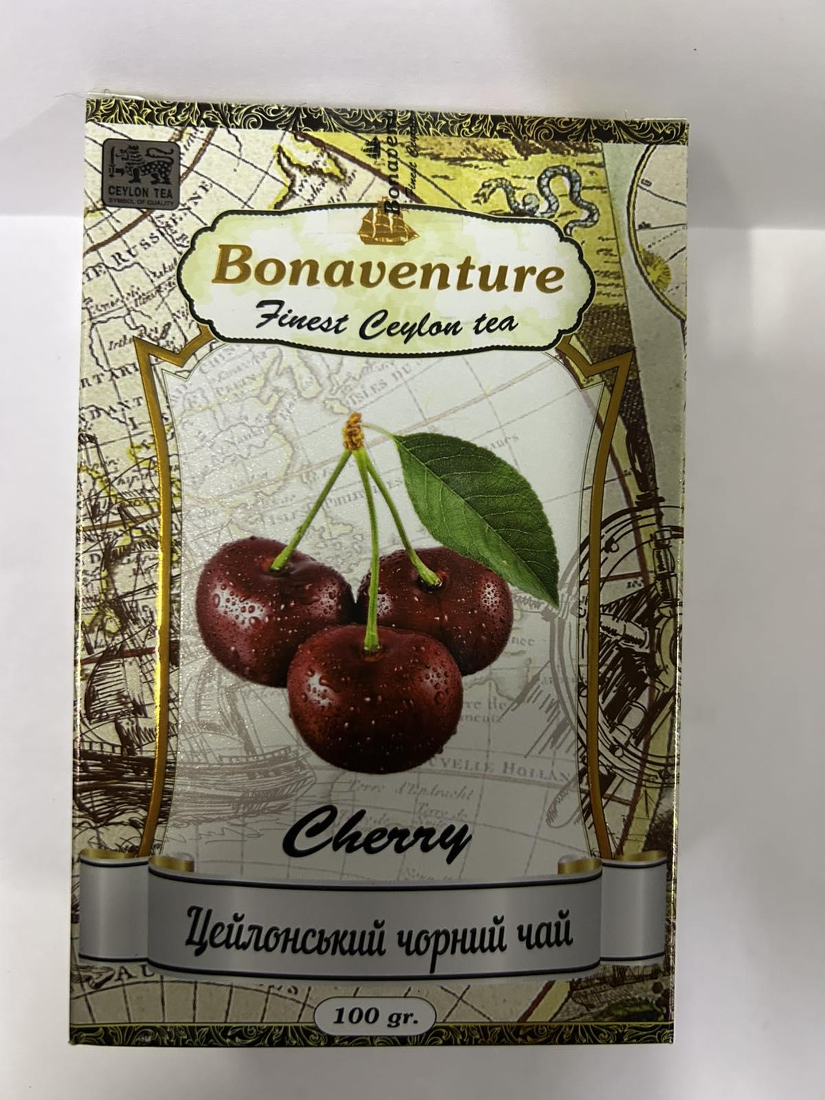 Чай чорний Bonaventure Cherry Солодка вишня 100 г