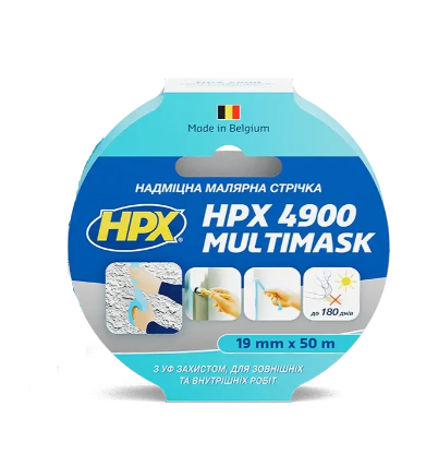 Лента малярная циановая HPX4900 MULTIMASK 120С 48 мм х 50 м