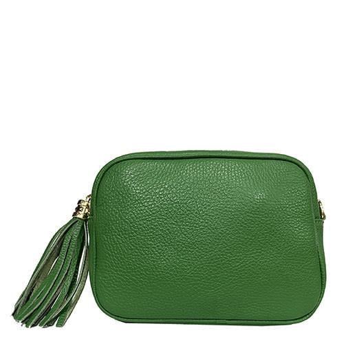 Женская сумка из натуральной кожи Felicita кросс-боди 20x6x15 см Зеленый (6828801726)