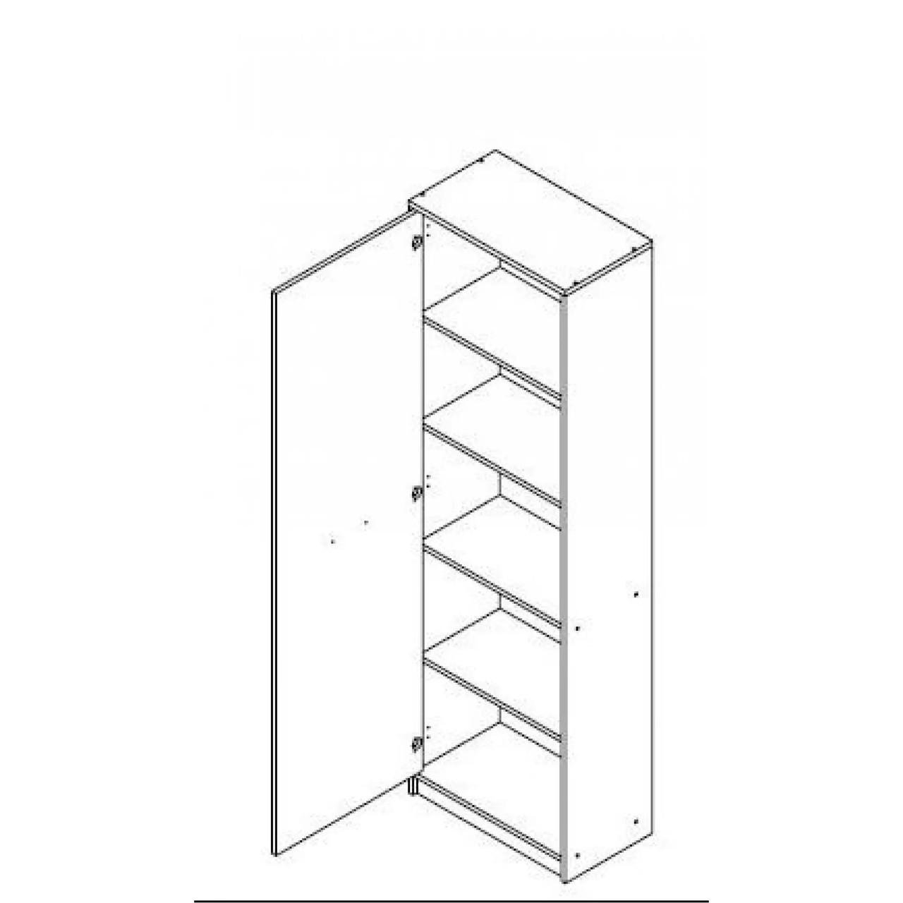 Пенал закритий Гербор Непо REG1D Дуб сонома/Німфея альба (GRB-1047) - фото 2