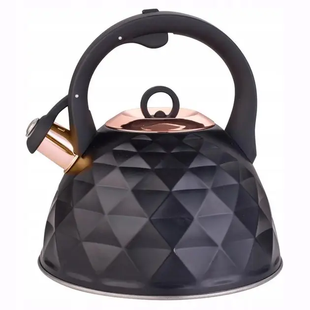 Чайник із свистком Kamille KM-0867 3 л Чорний (8-6-4823437)