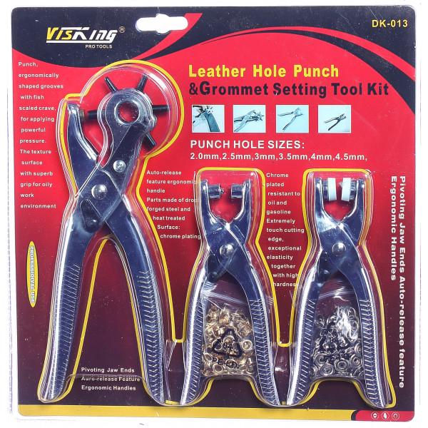 Набор многофункциональный GRIP револьверный дырокол/установщик люверсов/установщик кнопок (137251)