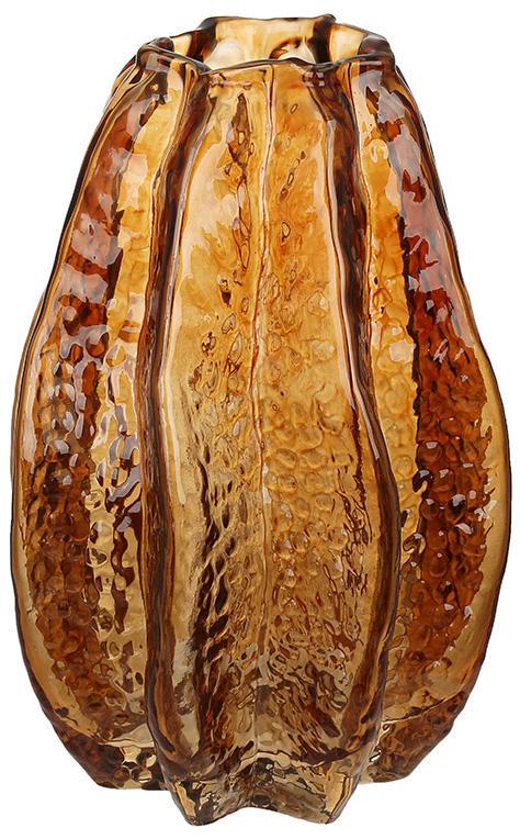 Ваза для цветов из стекла карамбола 14х20,5 см Амбер