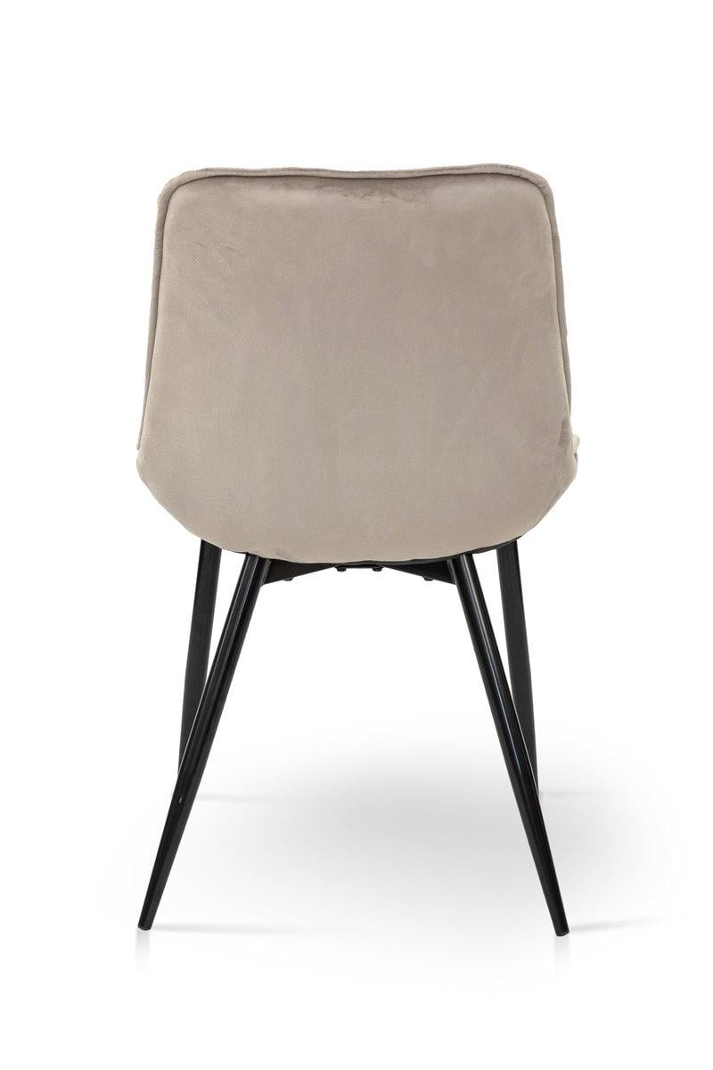 Стілець кухонний Мікс Меблі Прадо-R Чорний/Велюр бежевий - фото 4