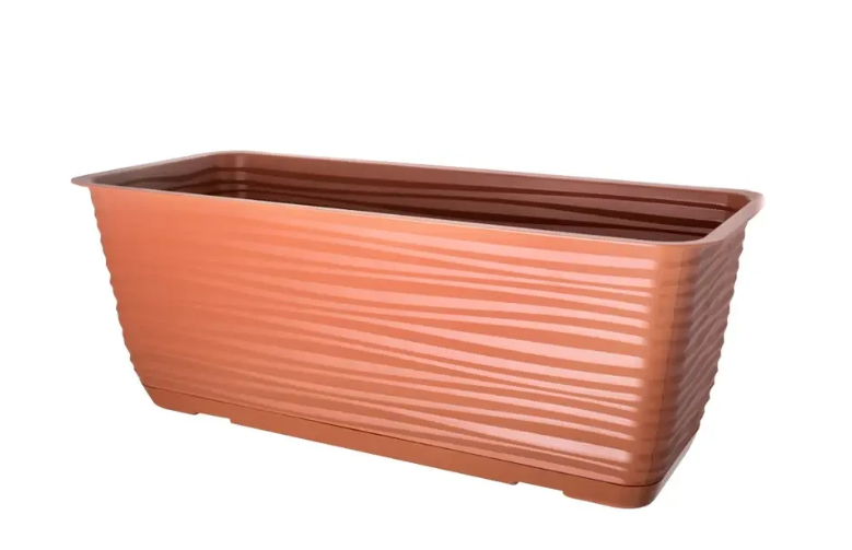 Балконний ящик для квітів Form-Plastic Сахара з підставкою 7,44 л 17х14х50 см Теракотовий Балконний ящик для квітів Form-Plastic Сахара з підставкою 7,44 л 17х14х50 см Теракотовий