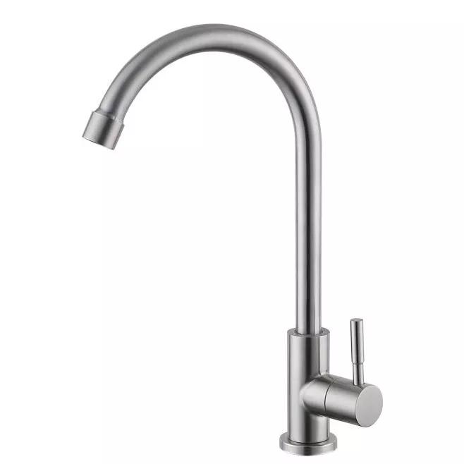 Кран для умывальника Wezer EKO14A-14 на одну воду Сатин (157697)