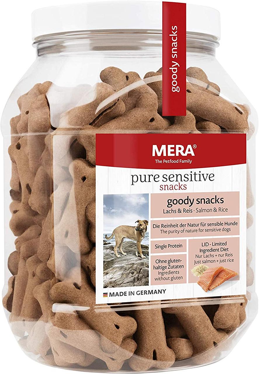 Лакомства для чувствительных собак MERA Pure Sensitive Snacks Salmon&rice 600 г (1649746354)