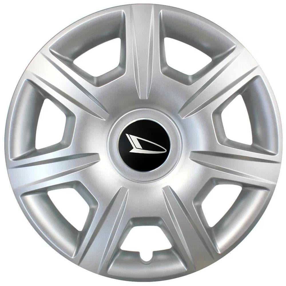 Ковпаки SJS 327 з логотипом Daihatsu R15 4 шт. Срібний (2654555376)