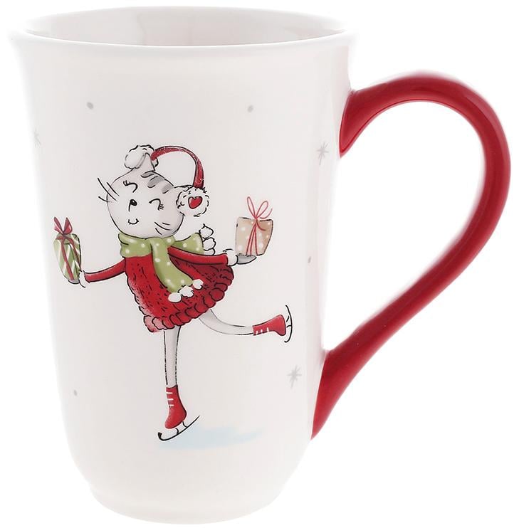 Кружки керамічні Кішечка з подарунками 2 шт. 490 мл Кружки керамічні Кішечка з подарунками 2 шт. 490 мл