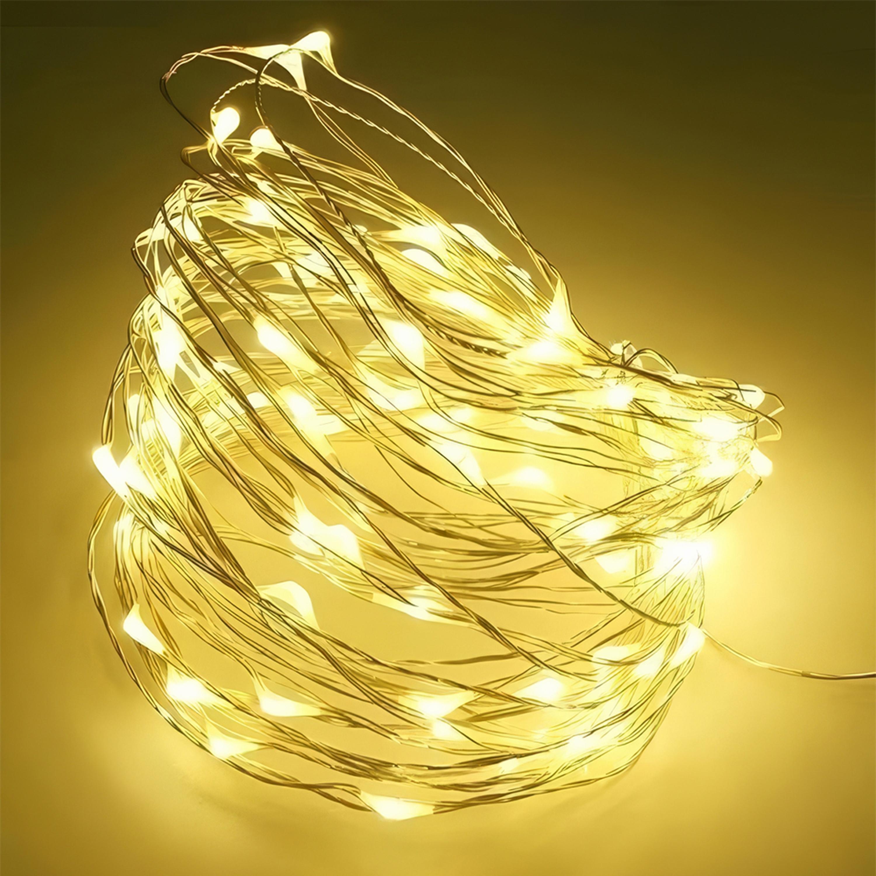 Світлодіодна гірлянда 5 м USB Теплий білий (WLS-QX-DCH2186W5) - фото 2