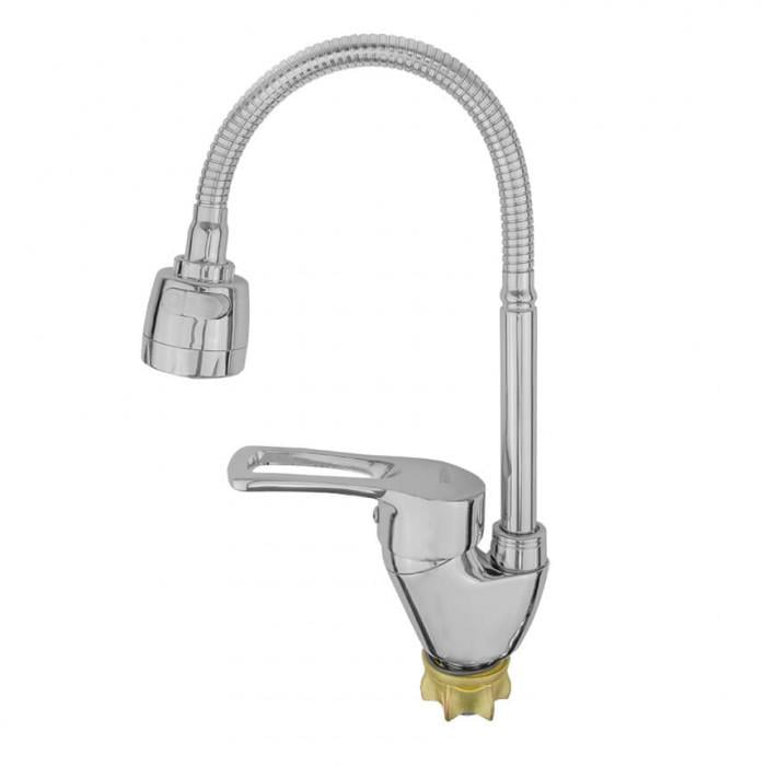 Смеситель для кухни Wezer YUB4-R181 1036588 с гибким изливом Хром (102130)