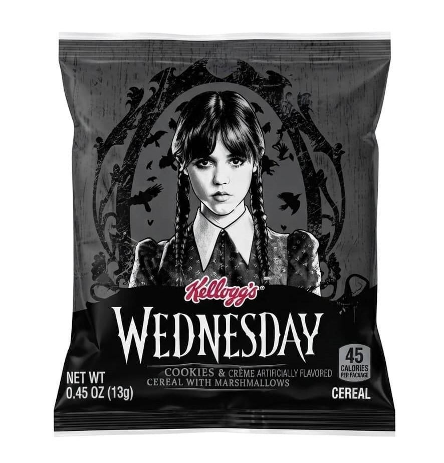 Сухий сніданок Kellogg's Wednesday Cereal Pouches Cookies & Creme with Marshmallows 13 г (3199150088)