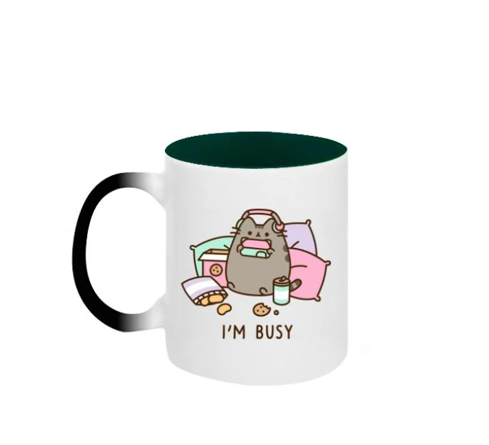 Кружка-хамелеон Pusheen I'm Busy двухцветный (22765822)
