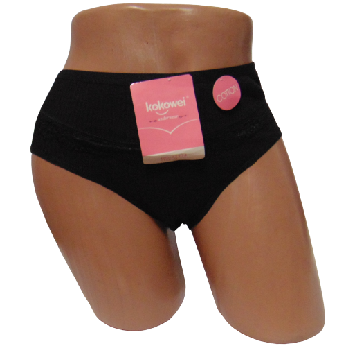 Женские трусы в рубчик Kokowei 3334 3XL Черный (1766689912) Женские трусы в рубчик Kokowei 3334 3XL Черный (1766689912)