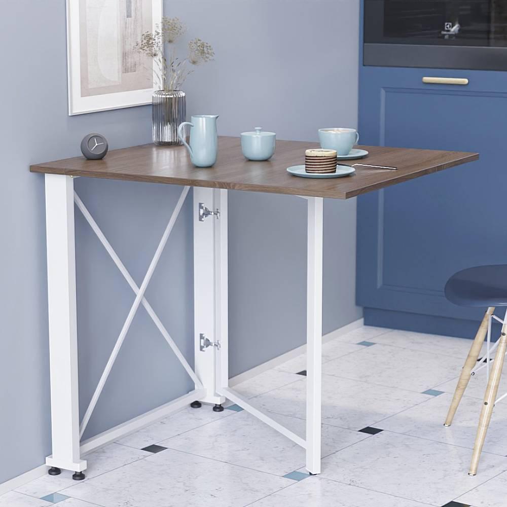 Стол-книга трансформер Ferrum-decor Орион 1 металл/ДСП 16 мм 750x810x730 мм Белый/Дуб Сонома Трюфель (FRD-104608)