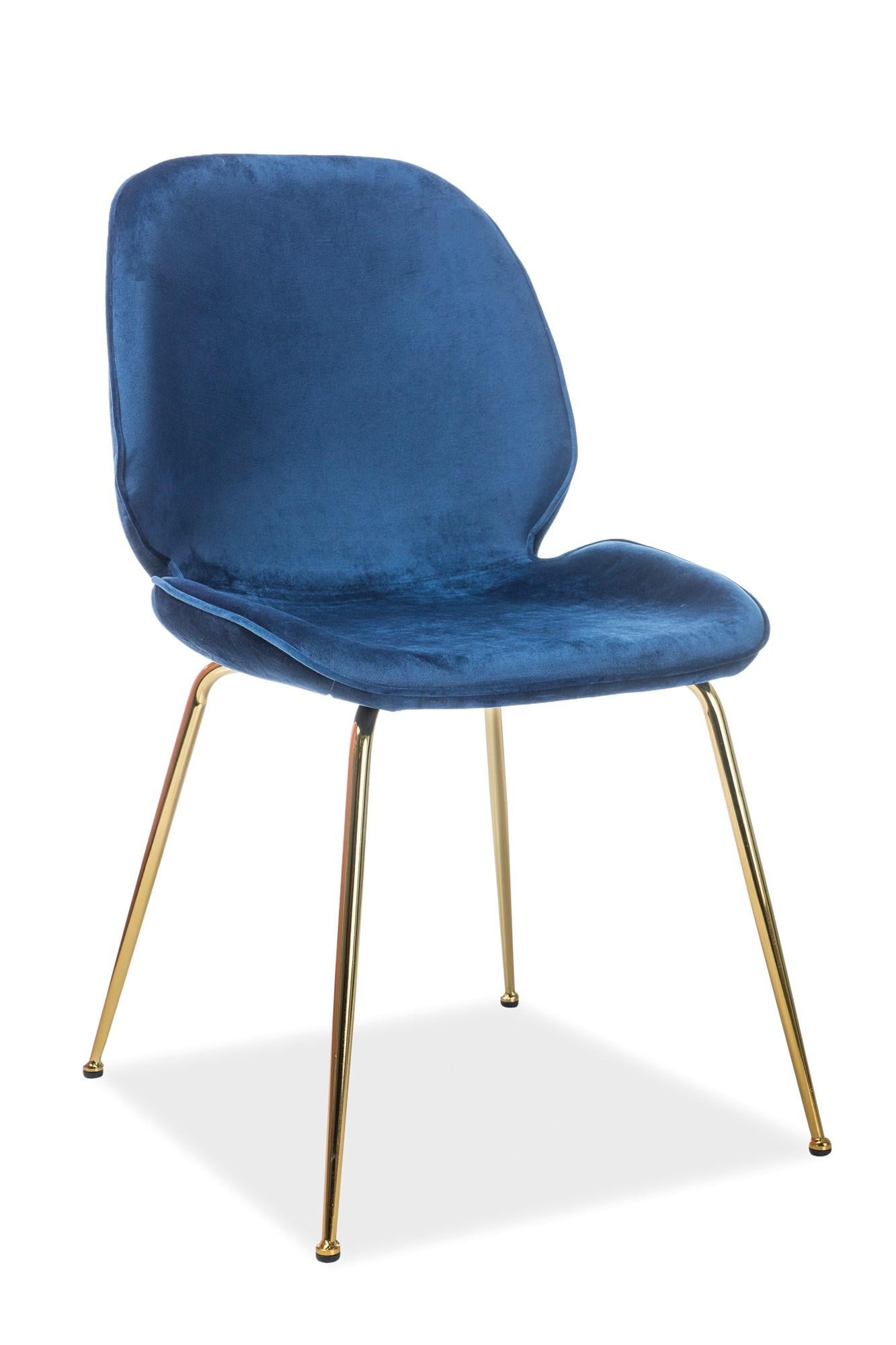 Стул Adrien velvet Синий/Золотой (ADRIENVZLGR)