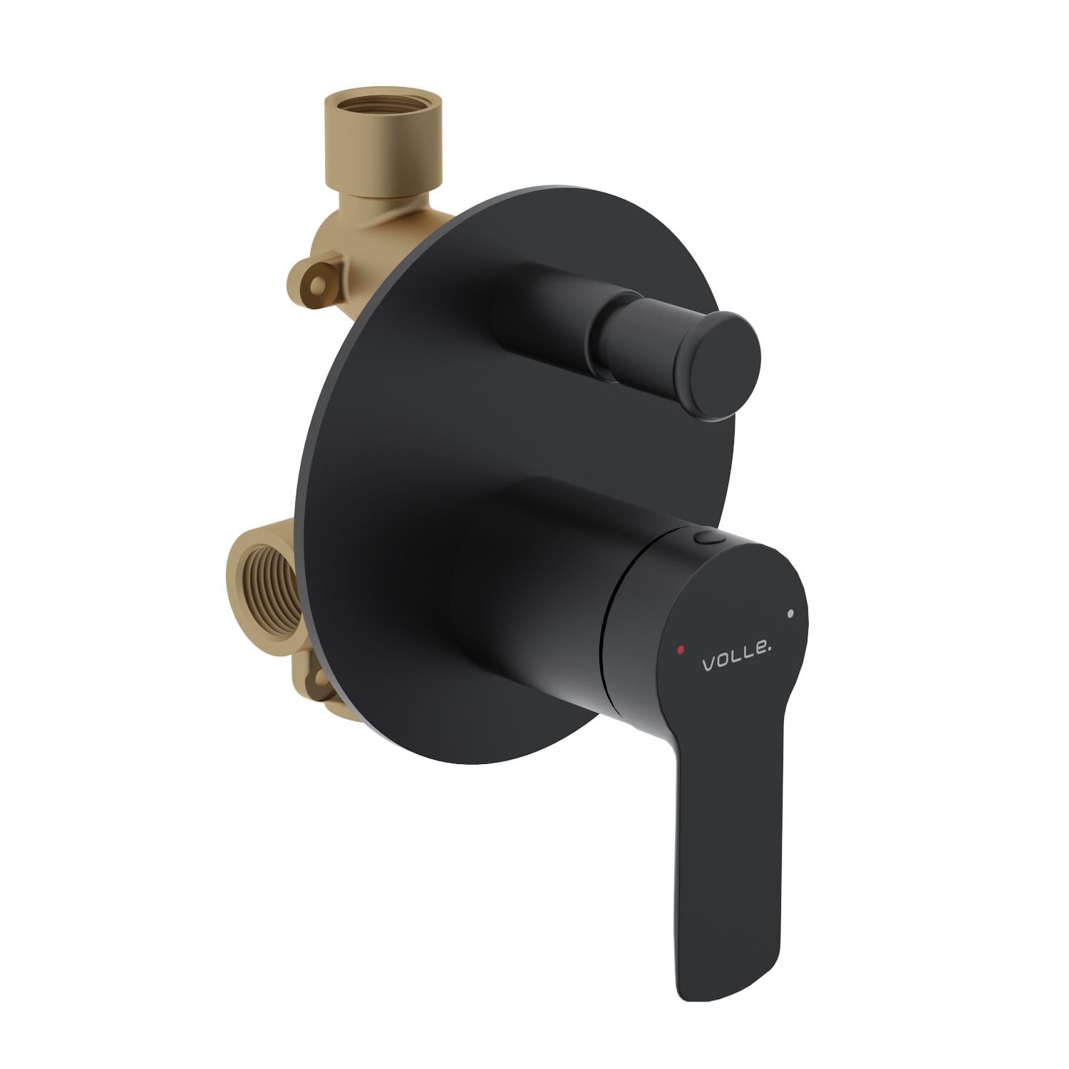 Смеситель для душа VOLLE Libra однорычажный Черный матовый (1521.030204)