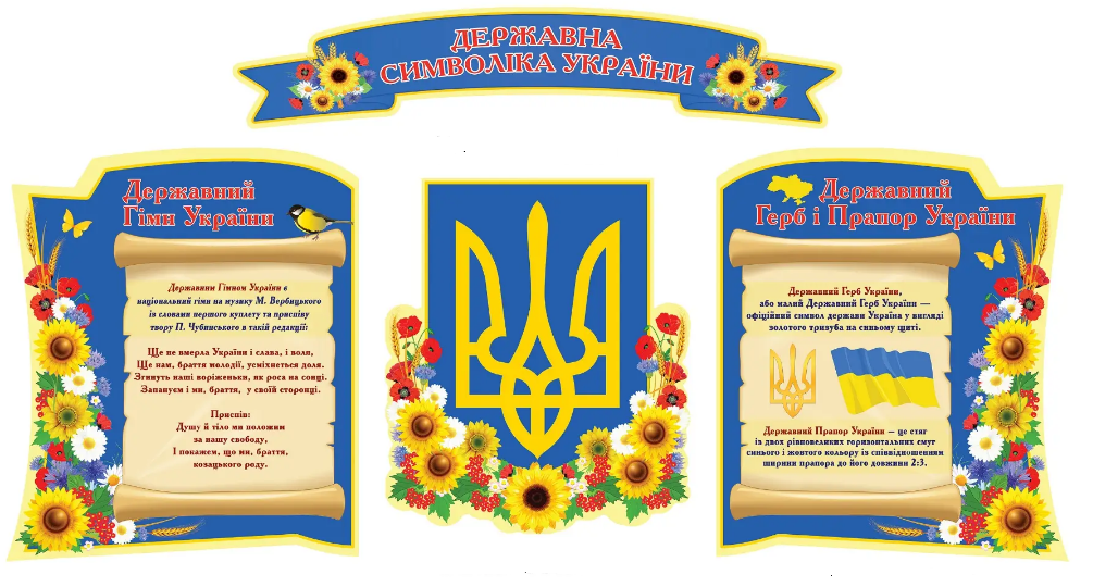 Комплект стендів Символіка України 4 шт. (д-344584)